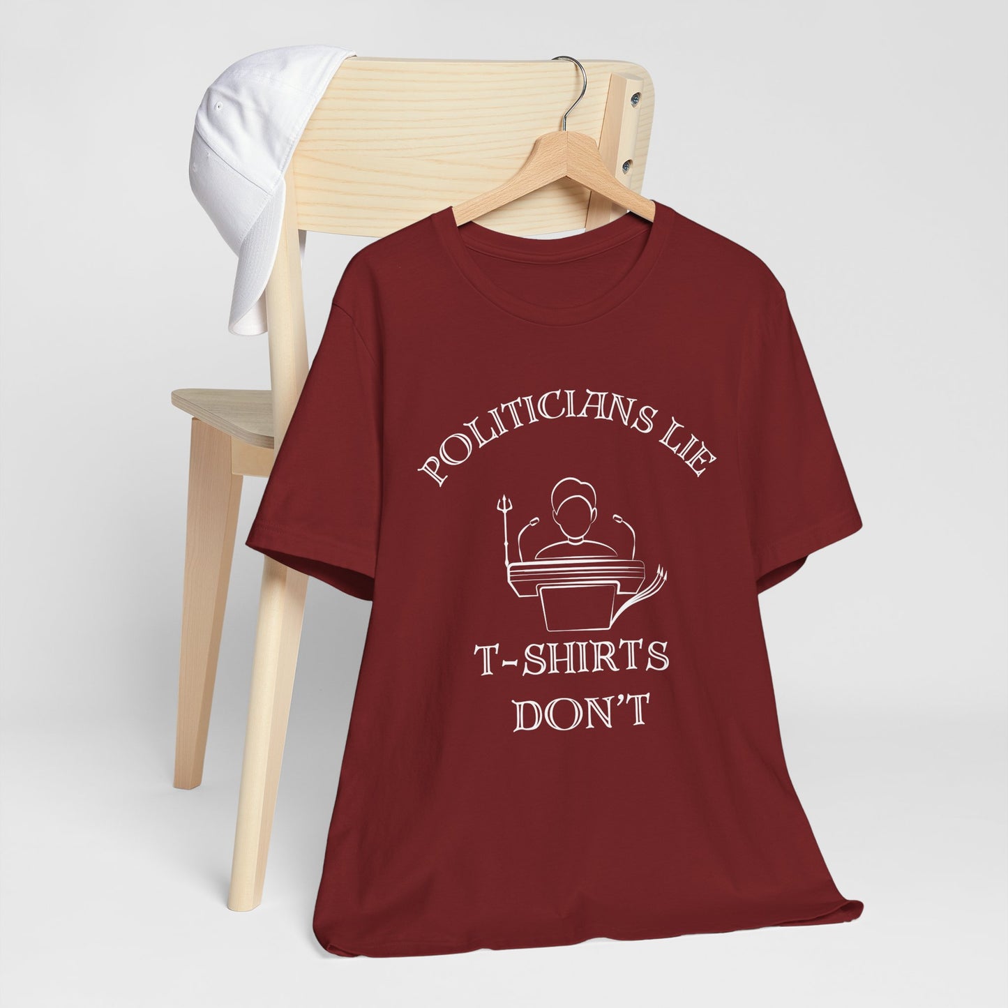 Politicians Lie, T-Shirts Dont's - Bella+Canvas 3001, Political Humor Tee