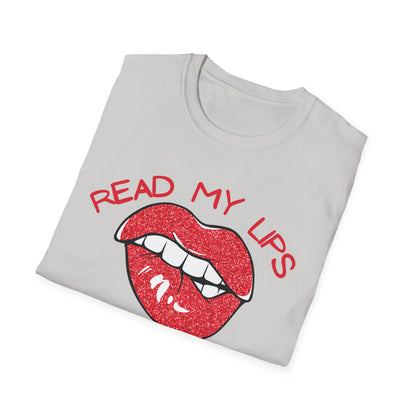 Funny Political T-Shirt – "Read My Lips: No New Taxes" Graphic Tee