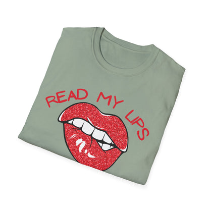Funny Political T-Shirt – "Read My Lips: No New Taxes" Graphic Tee
