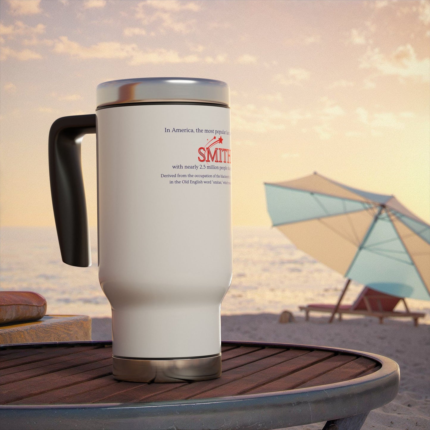 Stainless Steel Travel Mug - The SMITH Family Name